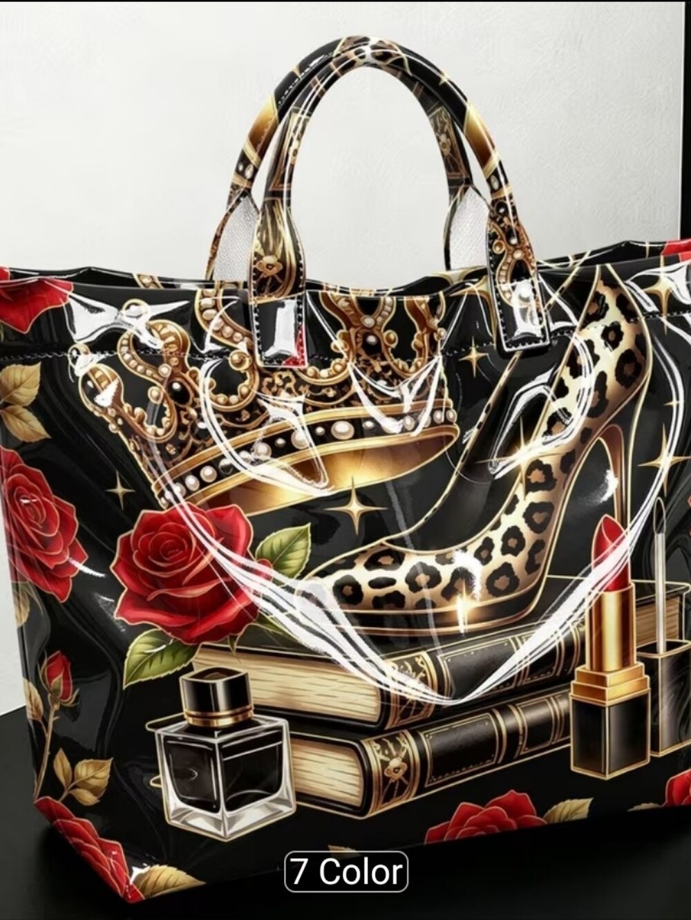 Women Red Lipstick Shoulder Tote Bag